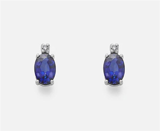 Orecchini Mikiko Donna in Oro bianco Zaffiro blu 0.80 Ct MO5163O4ZFD - MO5163O4ZFD